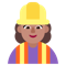 Woman Construction Worker- Medium Skin Tone emoji on Microsoft